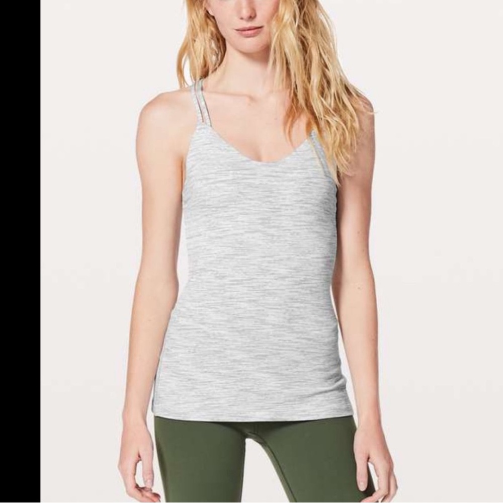 Create Your Calm Shelf Bra Tank Top in “Wee Are From Space Nimbus Battleship “